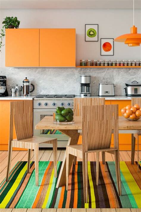 7 Must-See Orange Kitchens - How to Use Orange Cabinets & Decor in Kitchens