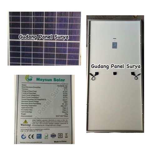 Jual Solar Panel Surya Solarcell Pv Wp Mono Maysun Solar Ms Mb