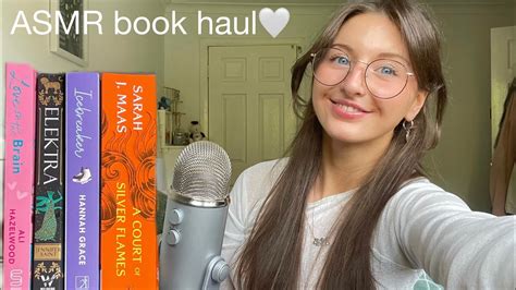 Asmr Book Haul🤍 Book Tapping Whispered Rambles Tracing Youtube