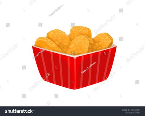 Cartoon Chicken Nuggets Fast Food Restaurant Stock Vector Royalty Free