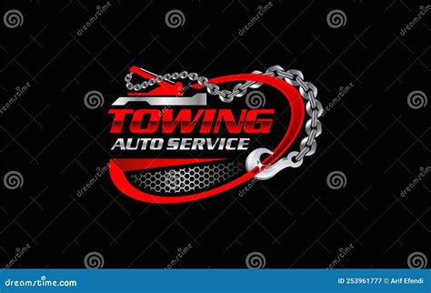 Illustration Vector Graphic Of Towing Truck Service Logo Design