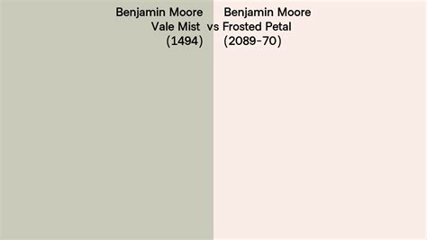 Benjamin Moore Vale Mist Vs Frosted Petal Side By Side Comparison