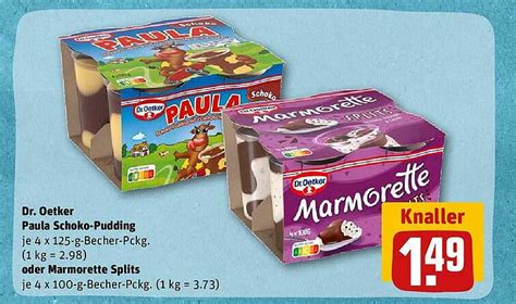 Dr Oetker Paula Schoko Pudding Oder Marmorette Splits Angebot Bei REWE