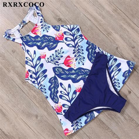 RXRXCOCO Bikini 2019 Sexy High Neck Tankini Swimsuit Women Swimwear