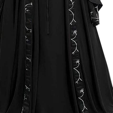 Dwevkeful Gothic Kleider Mittelalter Kleid Damen Trompeten Rmel