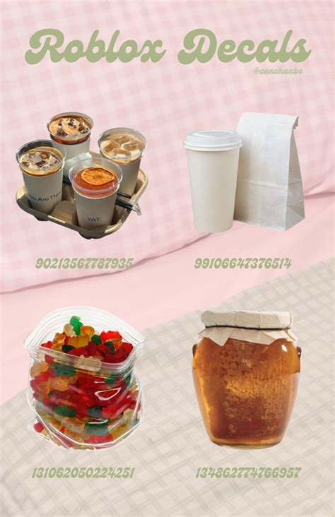 food roblox decals in 2025 | Bloxburg food decals, Roblox, Kitchen decals