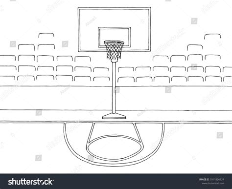 Basketball Court Sketch: Over 1,126 Royalty-Free Licensable Stock ...