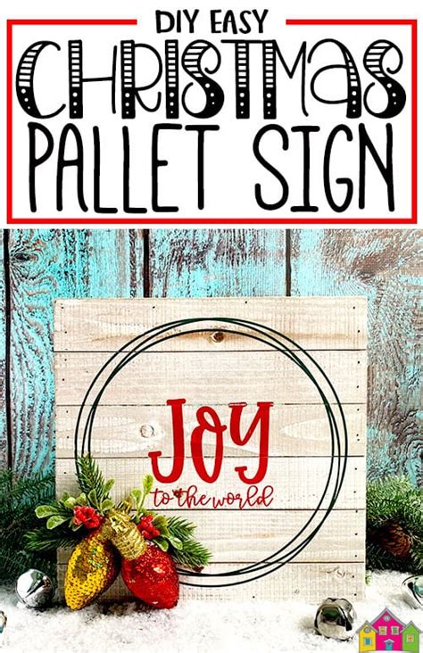 DIY Easy Christmas Pallet Sign Burton Avenue