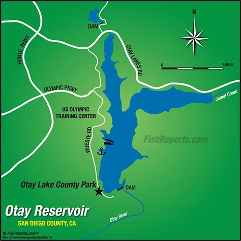 Upper Otay Reservoir - Fish Reports & Map