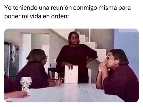 Yo Teniendo Una Reuni N Conmigo Misma Para Poner Mi Vida En Orden Memes