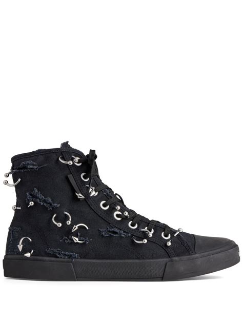 Balenciaga Paris High Top Sneakers Black Farfetch