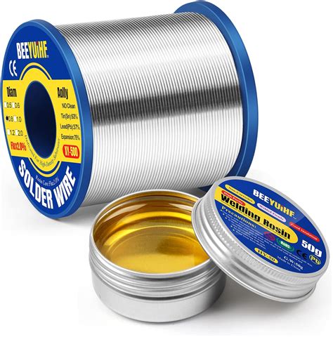 BEEYUIHF 1 Lb Solder Wire And Rosin Paste Flux Kit 63 37 Rosin Core