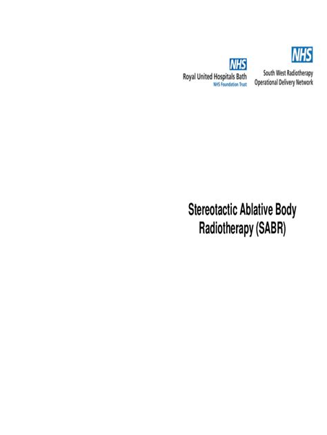 Fillable Online Stereotactic Ablative Body Radiotherapy SABR For