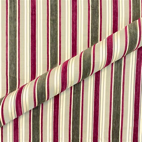 Classy Christmas Striped Velvet Upholstery Fabric 56" – Plankroad Home ...