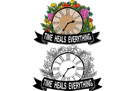 Time Heals Everything Graphic by Andrea Cas · Creative Fabrica