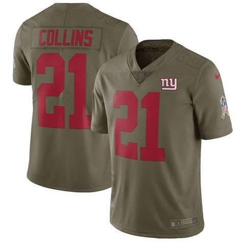 New York Giants Landon Collins Olive Salute To Service Jersey Check