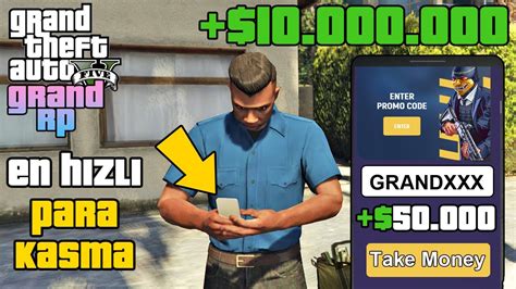 GTA 5 GRAND RP EN HIZLI PARA KASMA YÖNTEMİ 1 DAKİKADA 100 000 YouTube