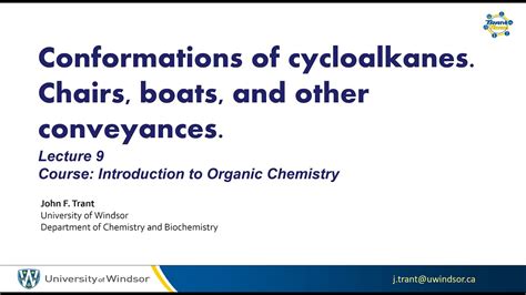 Lecture Conformations Of Cycloalkanes Chairs Boats And Other