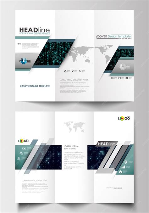 premium vector tri fold brochure business templates   sides