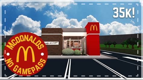 No Gamepass Mcdonalds 🍔🍟 35k Speedbuild And Tour Roblox Bloxburg