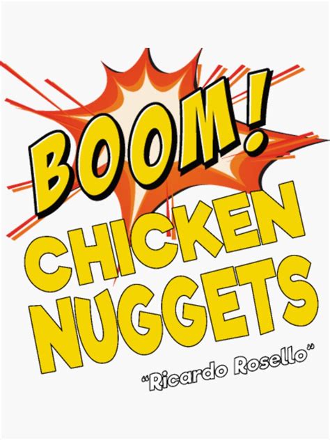 Boom Chicken Nuggets Comic Boom Chicken Nuggets Sticker For Sale By