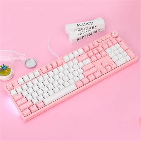 TECLADO MECÁNICO RETROILUMINADO ROSA SWITCH BROWN AJAZZ AK515 Volans