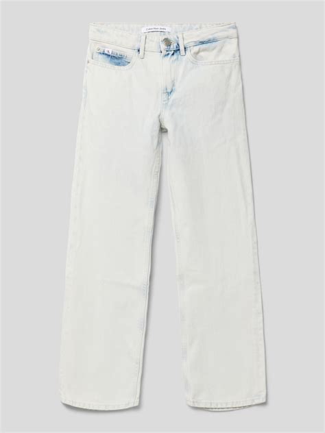 Calvin Klein Jeans Wide Fit Jeans Mit Label Detail Modell SKYLIGHT