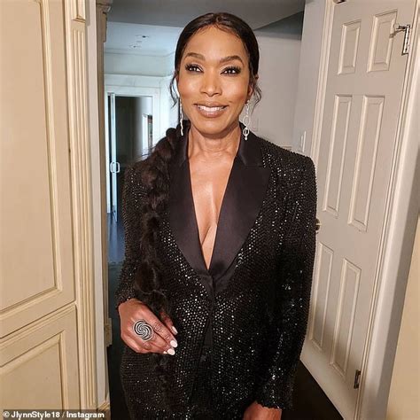 Angela Bassett 62 Flashes Cleavage In Sparkly Designer Tuxedo At Critics Choice Awards