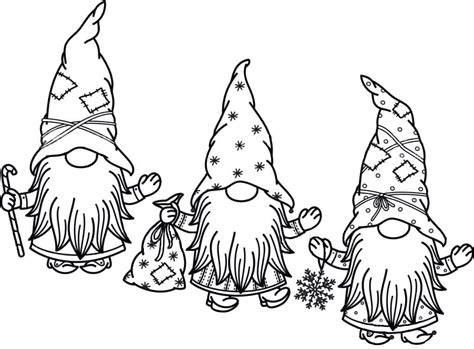 Coloriage Trois Petits Gnomes T L Charger Et Imprimer Gratuit Sur