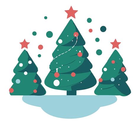 Premium Vector Vector Cartoon Christmas Trees
