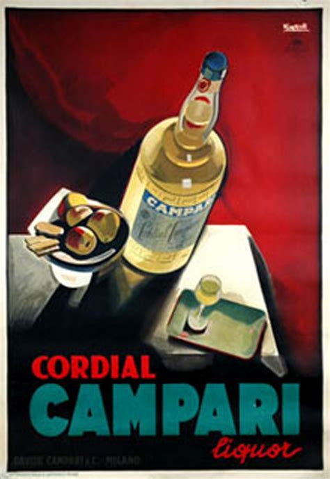 Cordial Campari Liquor MILANO MANIFESTI