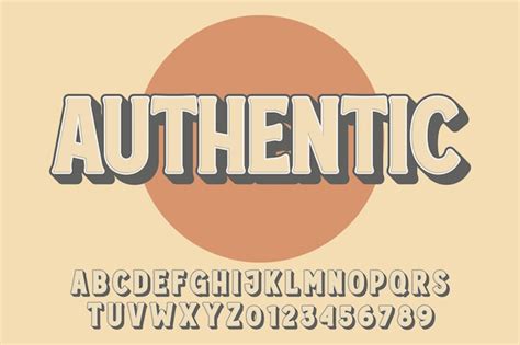 Premium Vector Authentic Typography Alphabets D Text Effect Vector