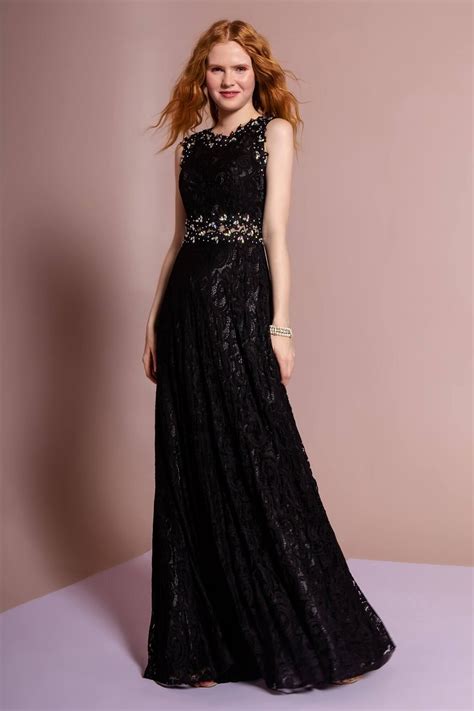 Long Sleeveless Formal Dress Evening Lace Gown | DressOutlet