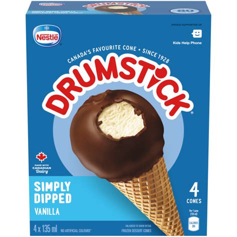 Drumstick Simply Dipped Vanilla Sundae Cones Nestl Canada