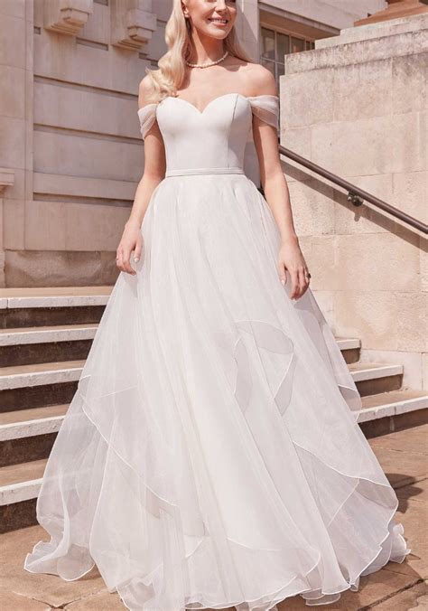 Organza Ruffle Skirt Ball Gown Wedding Dress Diana