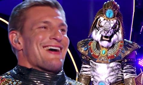 The Masked Singer Rob Gronkowski Removes White Tiger Mask After Performing I M Too Sexy On Fox