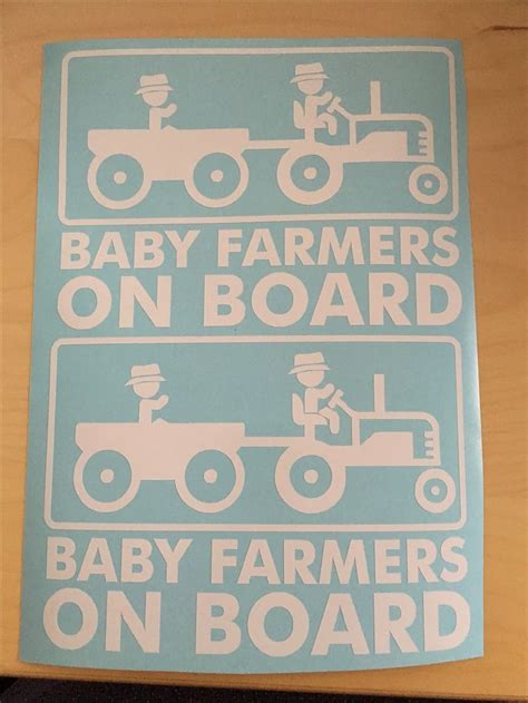 Baby Farmers On Board Vehicle Decal Calm Artwork Keep Calm Artwork