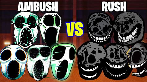 Roblox Doors Rush Vs Ambush Friday Night Funkin Youtube