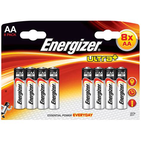 Energizer Ultra Plus Aa Lr6 Mn1500 Alkaline Batteries 8 Pack Jaba