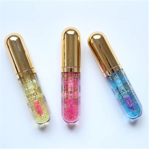 Ministar Glitter Lip Plumper Gloss 24K Golden Sequins 3D Hydra Plumping ...