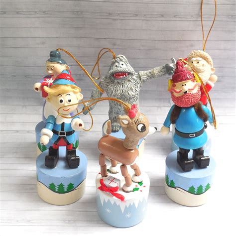 Vintage Christmas Push Puppet Push Up Toy Wakouwa Wood Etsy