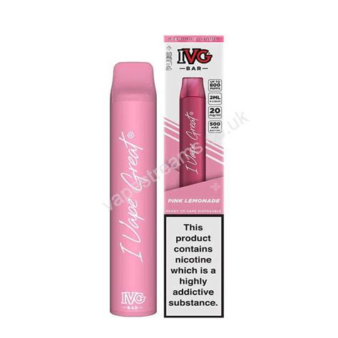 Ivg Bar Plus Pink Lemonade Disposable Vape £3 99 Ivg Vapestreams