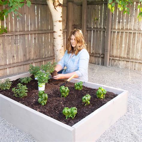 Raised Herb Garden An Outdoor Space Makeover The Home Depot