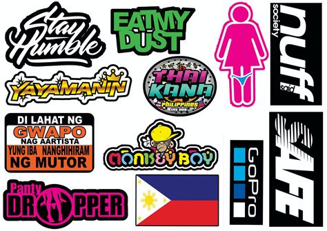 Thai Sticker 71 1 Set A4 Size Waterproof Vinyl Sticker Lazada Ph