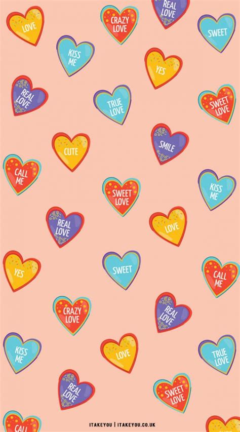 Cute Valentine S Day Wallpaper Ideas Colourful Hearts I Take You