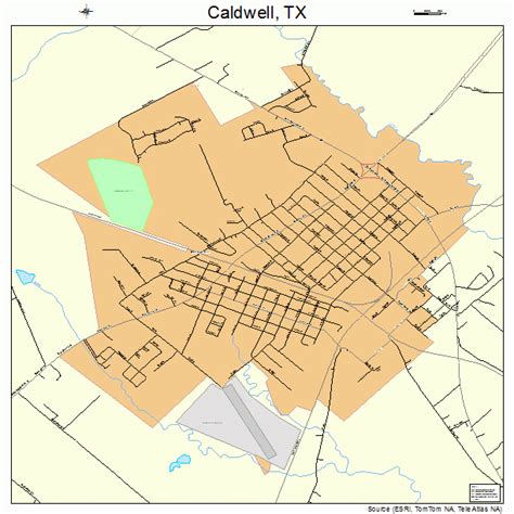 Caldwell Texas Street Map 4811836