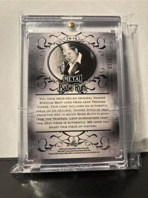 Leaf Metal Babe Ruth Collection New York Relic Ebay