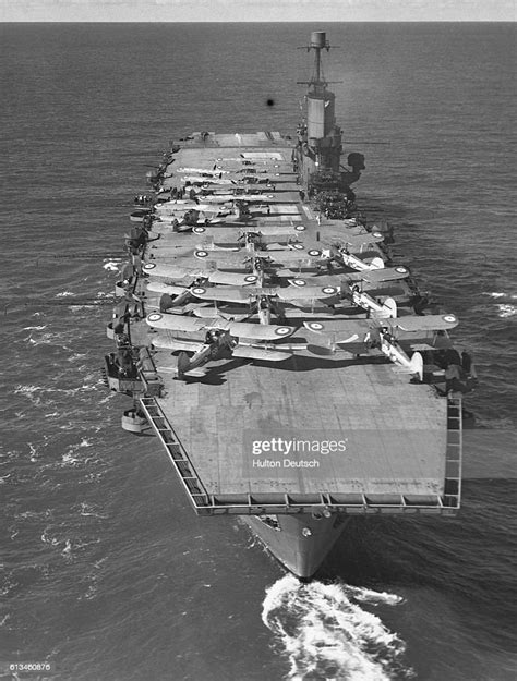 The British Aircraft Carrier Of The Royal Navy Hms Ark Royal 1941