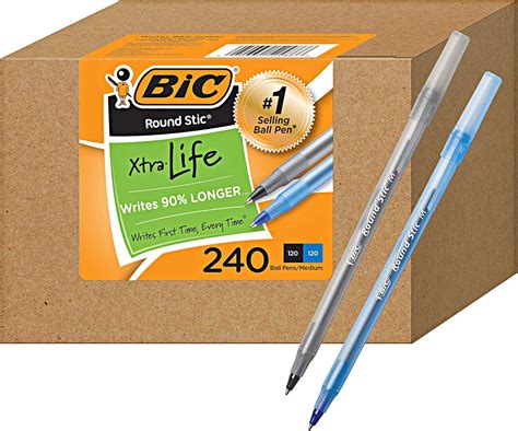 Amazon Bic Pens Large Bulk Pack Of 240 Ink Pens Bic Round Stic Xtra