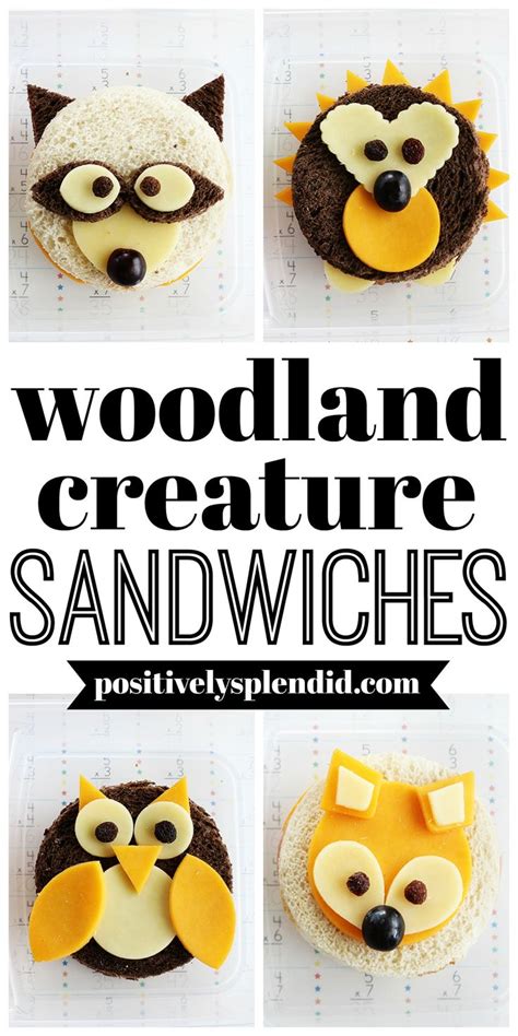 Woodland Creature Sandwiches Positively Splendid Crafts Sewing